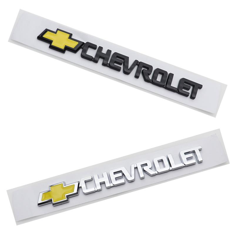 1pcs ABS Chevrolet Car Rear Letter Fender side Rear Bumper tail door trunk sticker car rear Emblem sticker styling Accessories