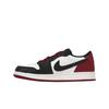 Baskets Air Jordan 1 Retro Low OG GS Black Toe Enfants Blanc Rouge Varsity CZ0858-106