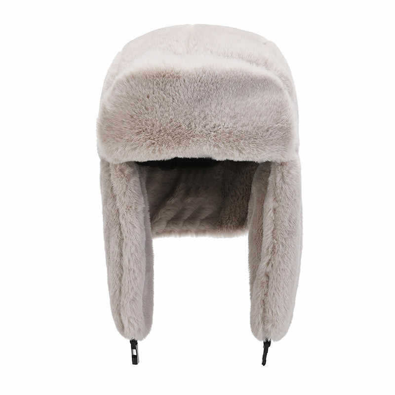 Winter Newly Added Velvet Thickened Lei Feng Hat Plush Windproof Hat for Women Outdoor Cycling Ear Protection Northeast Thermal Hat