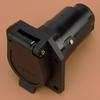 Round 7-Way 7 Pin Connector Male & Female Plug Socket Adapter for N Style RV Trailer Truck 6-24V