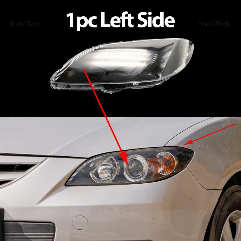 Car Headlamp Cover Headlight Lens Glass Cover Lampshade Bright Shell Lens Covers For Mazda 3 Mazda3 Axela BK Sedan 2003-2008