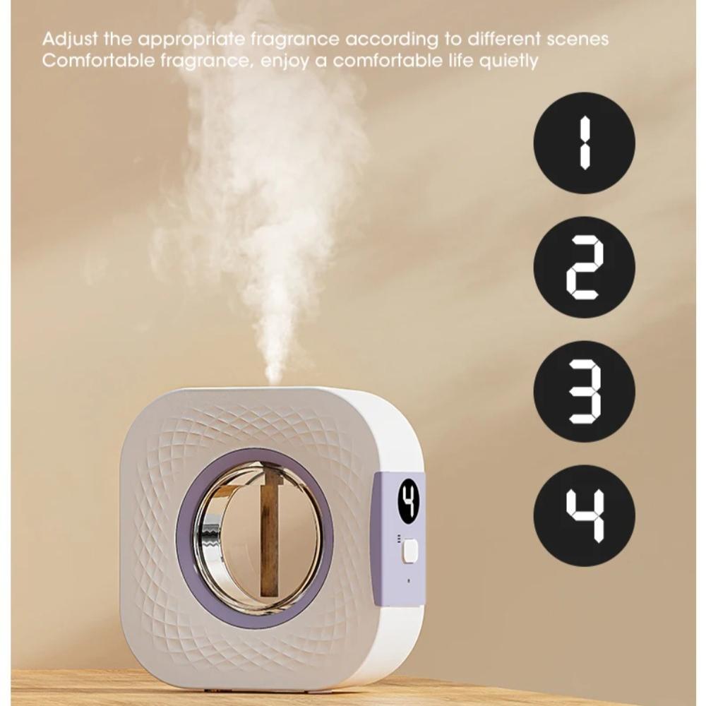 Máquina de Aromaterapia Automática Borrifador de Fragrância Portátil Difusor de Óleo Essencial Desodorização de Ar para Banheiro Óleo de Gardênia Lavanda