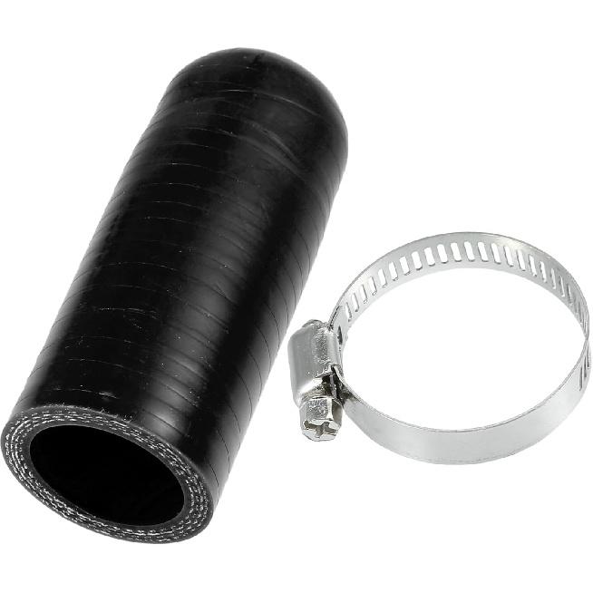 1 Set 28mm 1.10  ID Silicone Hose Cap Intake Vacuum Hose End Plug W/Clamp - Car for Coolant Heater Bypass Vacuum Water Port - Silicone Black Auto
