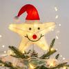 2026 LED Christmas Tree Topper Star Lights Battery Powered for Living Room Garden Party Decoration New Year