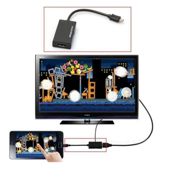 Micro USB Male To HDMI-compatible Female High Clarity Adapter Converter Cable for Phone HDTV Monitor