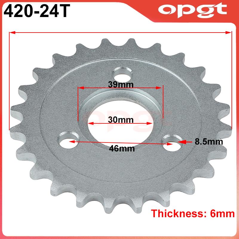 OPGT Motorcycle 24T/26T/28T/29T/31T/35T/37T Teeth 30mm Rear Gear Sprocket Fit For Honda Monkey Motorbike Pit Dirt Bike 420/428 C