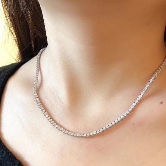 Dámský náhrdelník s kamínky, bez přívěsku, nastavitelný s prodlouženou délkou, dámský náhrdelník na klíční kost, plesová párty, šperk na krk