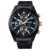 PROSPEX SPEEDTIMER Series 100 Meters Waterproof Solar Quartz Steel Strap 42mm Men's Watch Black Dial SSH169