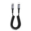 Bold 66W Spring-Loaded 6A Dual Type-C USB Fast Charging Anti-Tangle Cable