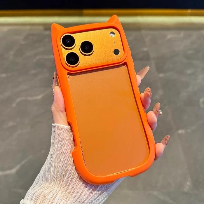 

for iPhone 17Pro Cute Cat Ear Transparent Case for iPhone 14 15 16 17 Pro Max Plus 13 12 11 Air Clear Cartoon Shockproof Cover iPhone 14