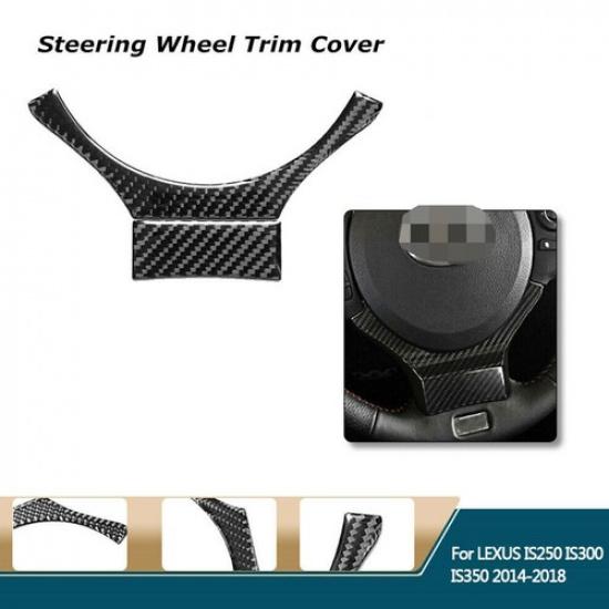 Carbon Fiber Steering Wheel Add-on Trim Cover For 2014- LEXUS IS250/350/200T