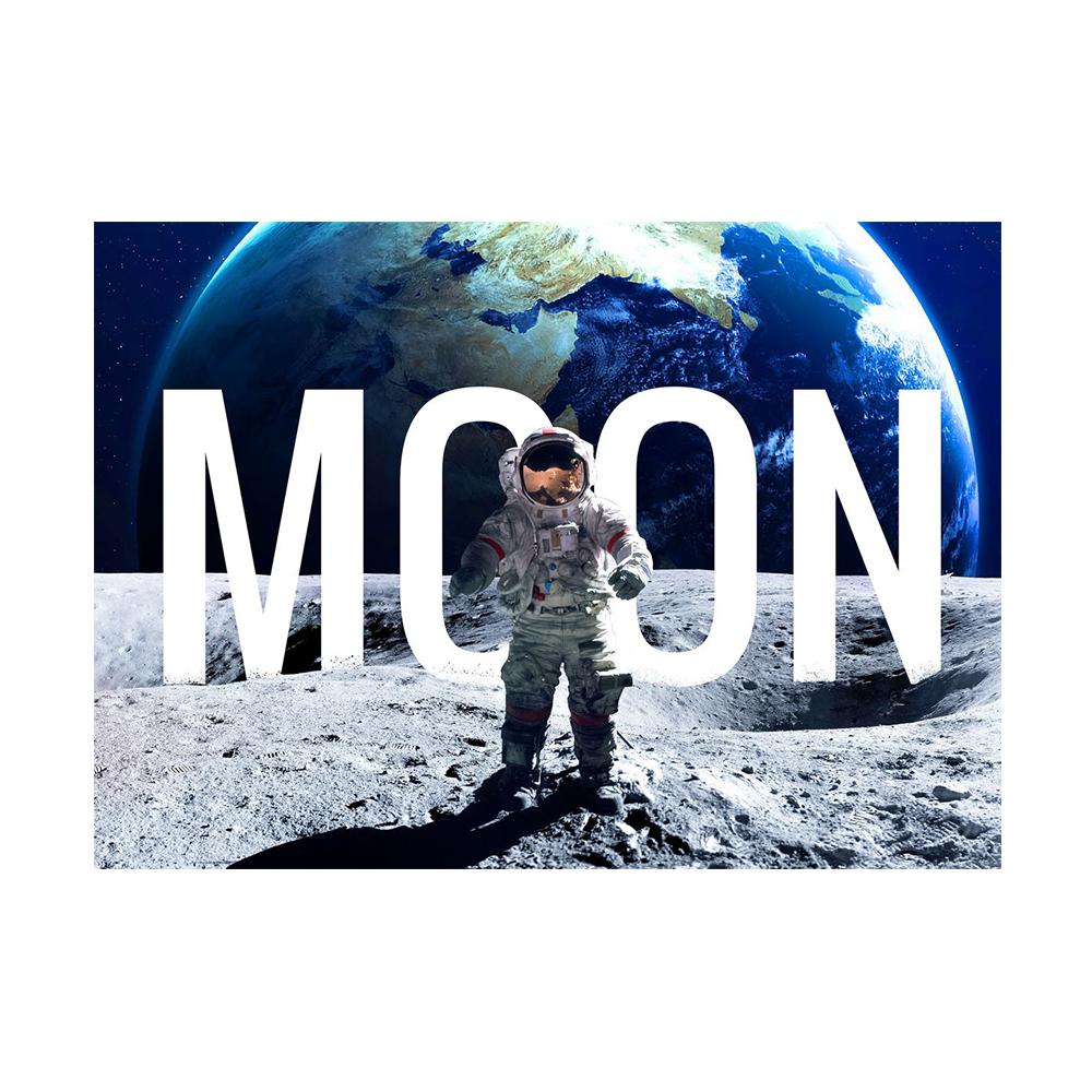 Astronaut Drinks Beer on The Moon While Watching The Earth Being Destroyed Canvas Painting Posters Prints Living Room Wall Art Pictures