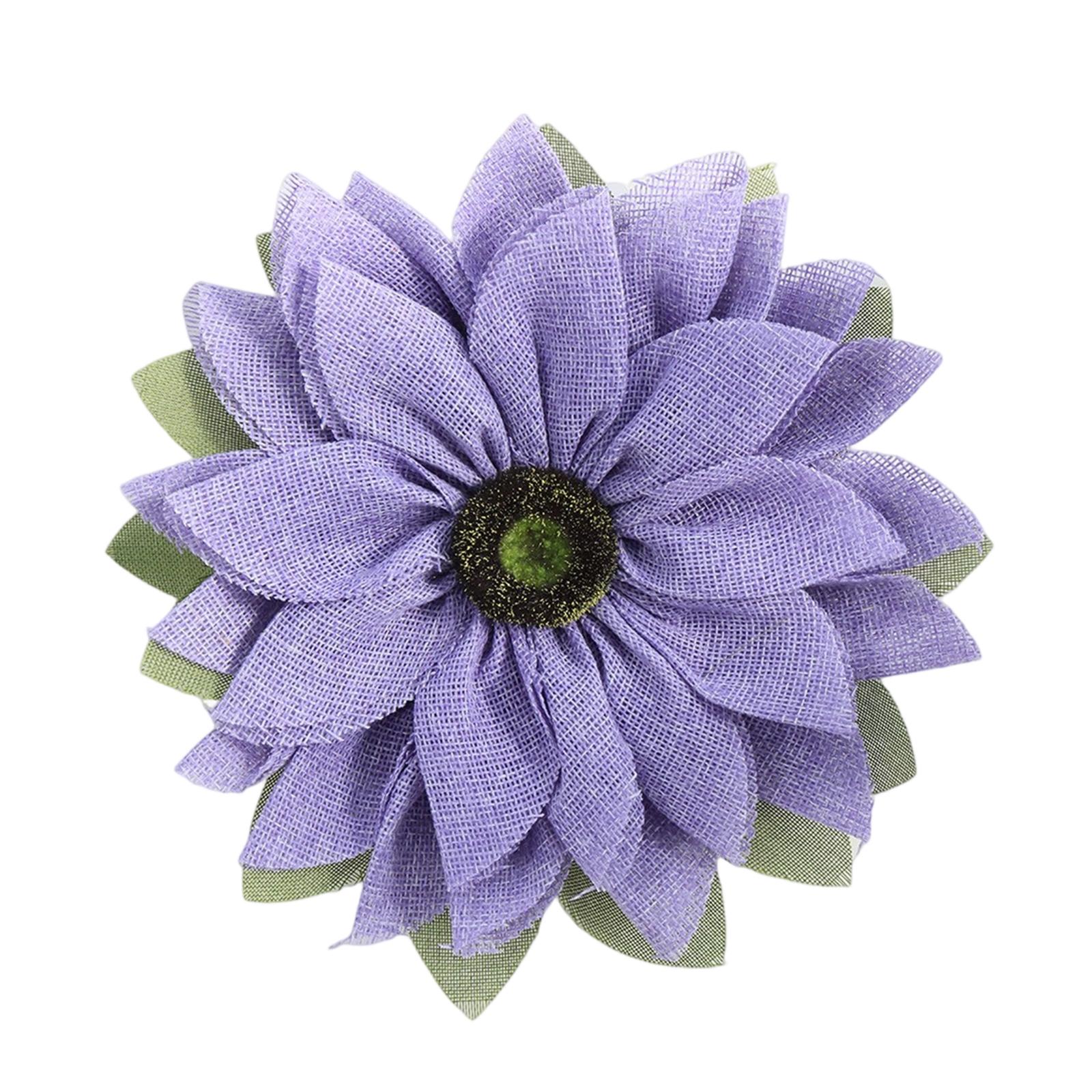 

Linen Sunflower Home Decoration, Festive Fabric Doorplate, Artificial Flower Pendant One Size фиолетовый