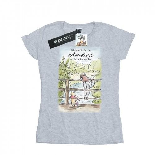 

Disney Womens/Ladies Winnie The Pooh Adventure Cotton T-Shirt білий