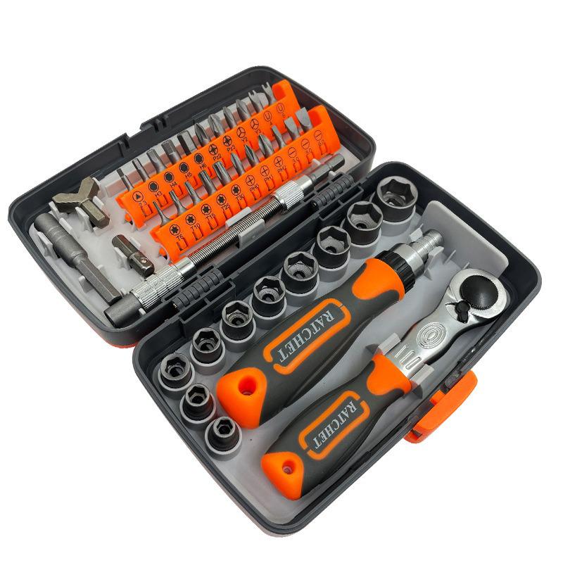 

38-in-1 High Hardness Ratchet Socket Wrench & Screwdriver Set for On-board Maintenance