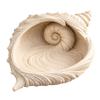 Conch Shape Jewelry Tray Trinkets Dish Trinkets Plate with Raised Ridges and Rolled Folds for Jewelry, Hair Accessories, Dresser Storage, or Bedroom