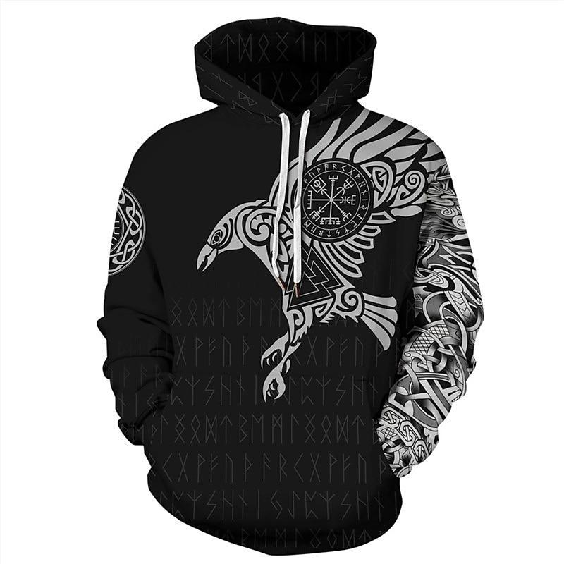 Men's Hoodies Daily Casual Vintage Retro Long Sleeve Hooded Vacation Sports