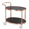 2-Tier Rose Gold Stainless Steel Serving Cart