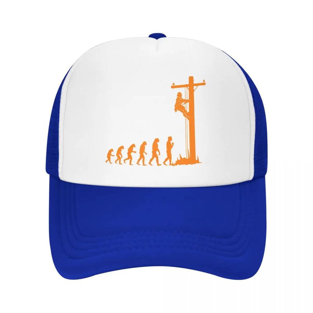 Cool Unique Evolution Of LineUnisex Baseball Cap Unisex Women Breathable Funny Electrician Gift Trucker Hat Outdoor Snapback Hats