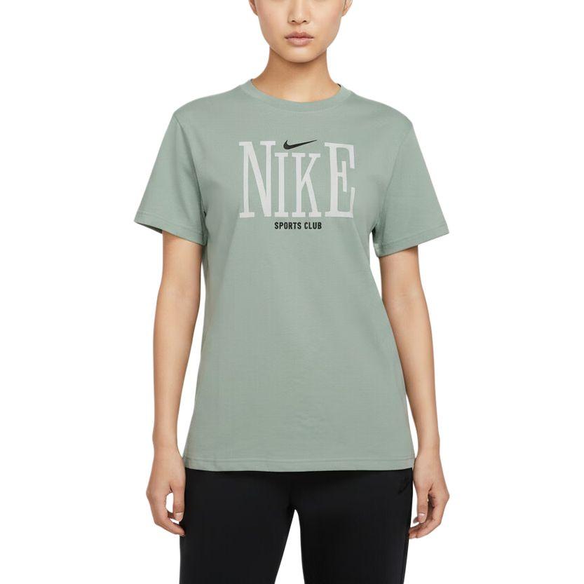 Nike Club T Shirts Women s Light Green Crew Neck Moderate IR7889-006 L