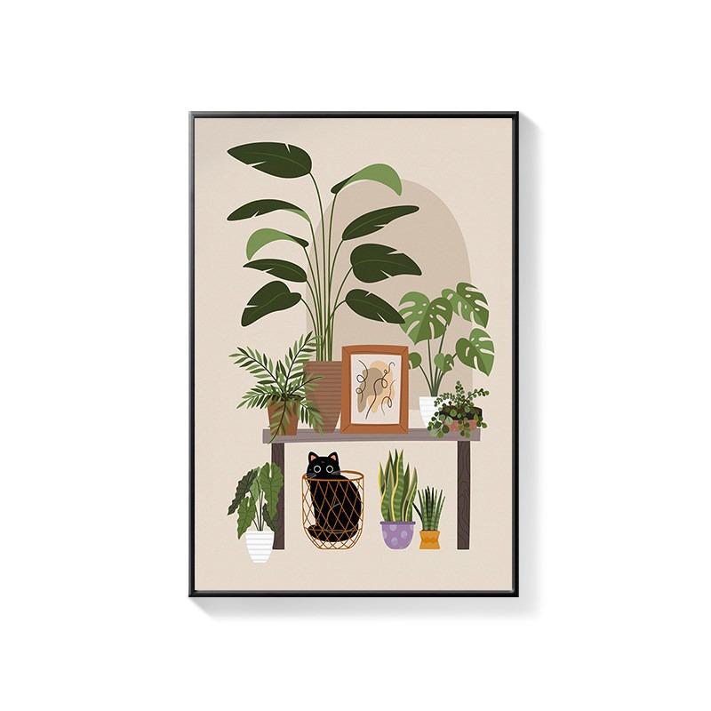 Bathroom Decorative Painting Cat American Retro Toilet Bathroom Canvas Painting Wall Art Poster for Modern Bathroom Home Decor