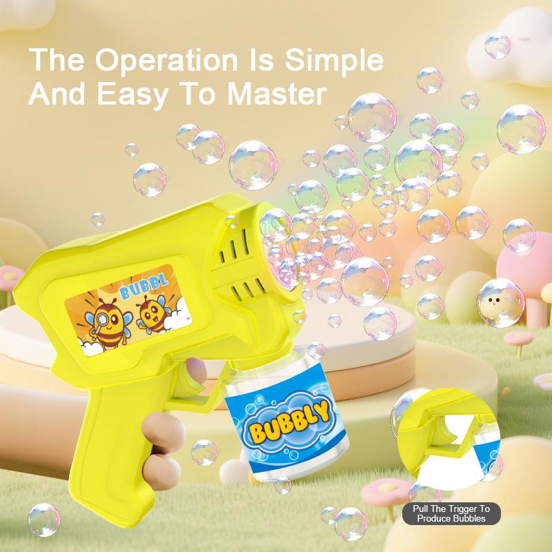 Knyysecq Bubble Toys Children'S Handheld Fully Automatic Bubble Gun Outdoor Games Cute Bubble Toys No Battery Bubble Water