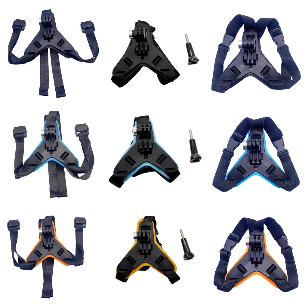 Lightweight Motorcycle Camera Chin Strap Mount Secure Attachment For Action Cameras Adjustable Helmet Compatibility