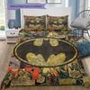 Batman Symbol Bedding Set, 1 Duvet Cover & 2 Pillowcases, Simple Home Decor, Great Gift