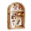 1Pc Oval Picture Home Decor Wedding Souvenir Display DIY Artificial Bouquet Rustic Photo Frame Office Wall-mounted