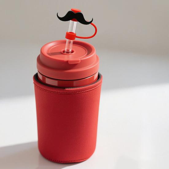 2 Peças Tampa de Silicone para Canudo Diâmetro Interno 10mm Design de Urso Tampa de Canudo Protetor de Canudo à Prova de Poeira para Copos e Garrafas Tampa de Vedação Reutilizável para Bebidas