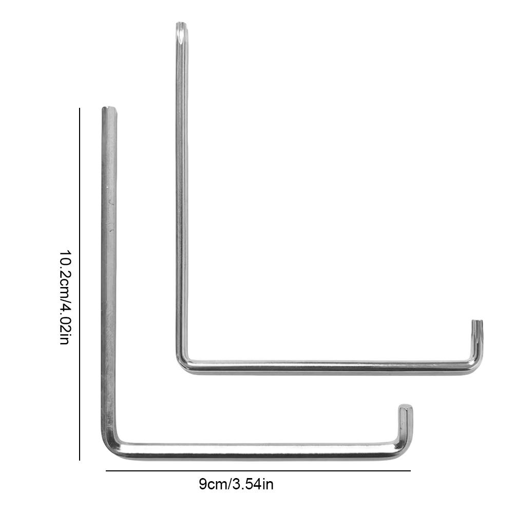 2 szt. Zakrzywiony Sześciokątny Klucz Wewnętrzny 4mm Narzędzie do Regulacji Okien Odporne na Zużycie Precyzyjne Dopasowanie Sześciokątny Klucz do Roweru