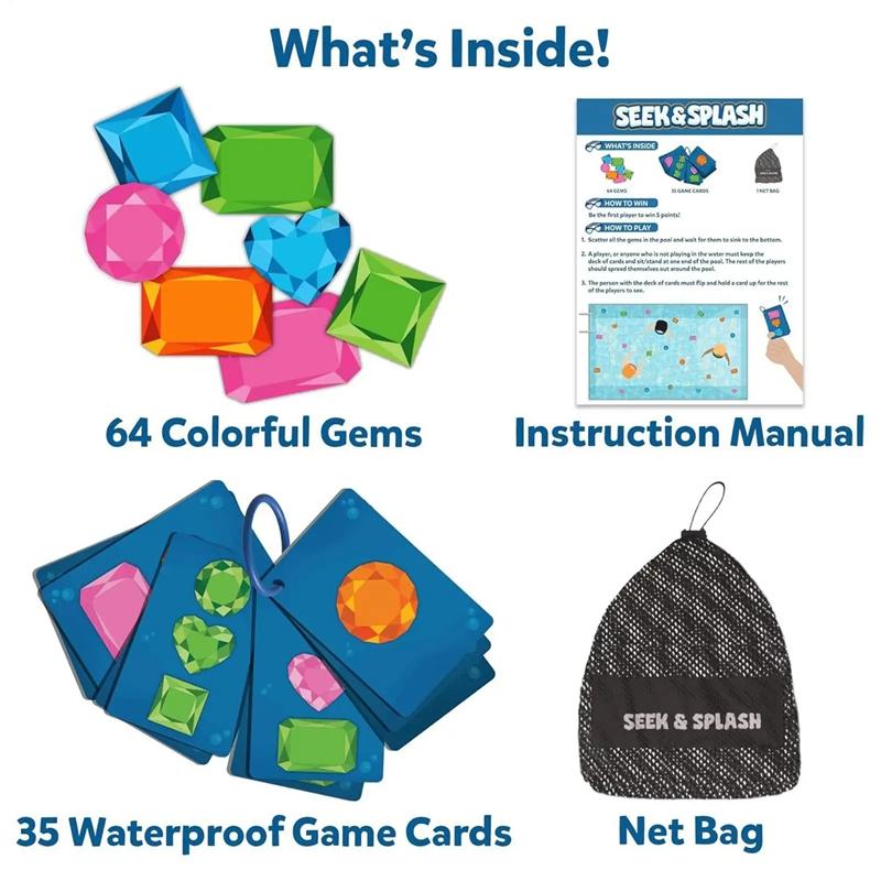 The Ultimate Underwater Adventure Game Colorful Gem Pool Diving Toys Learning Games Outdoor Activities for Summer Pool