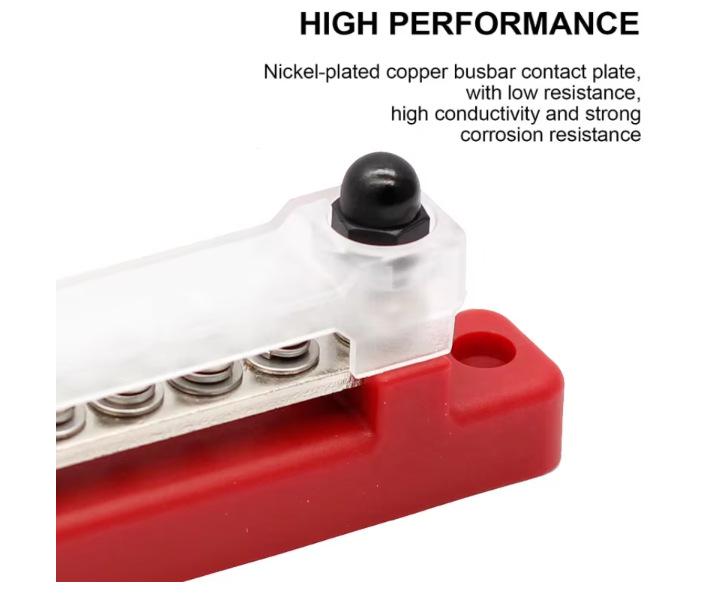 150A 10-Way High Current Busbar with Terminals for Car, RV, Yacht
