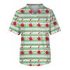 Men's Casual Short-Sleeved V-Neck Printed Front Pocket Top