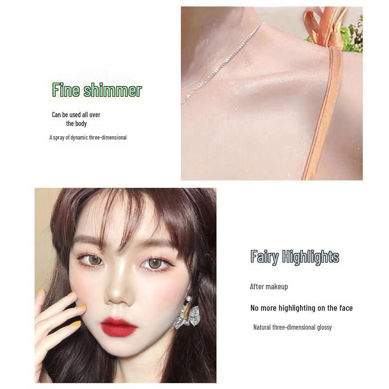 Lifusha Star Flash Utrwalający Spray z Płynnym Brokatem: Długotrwały, Kontrolujący wydzielanie sebum, Wodoodporny, Odporny na pot dla naturalnego wyglądu.