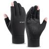 Men's Winter Warm Fleece-Lined Gloves for Cycling, Women's Windproof, Waterproof, Anti-Slip, Touch Screen, Electric Driving, Cold Protection