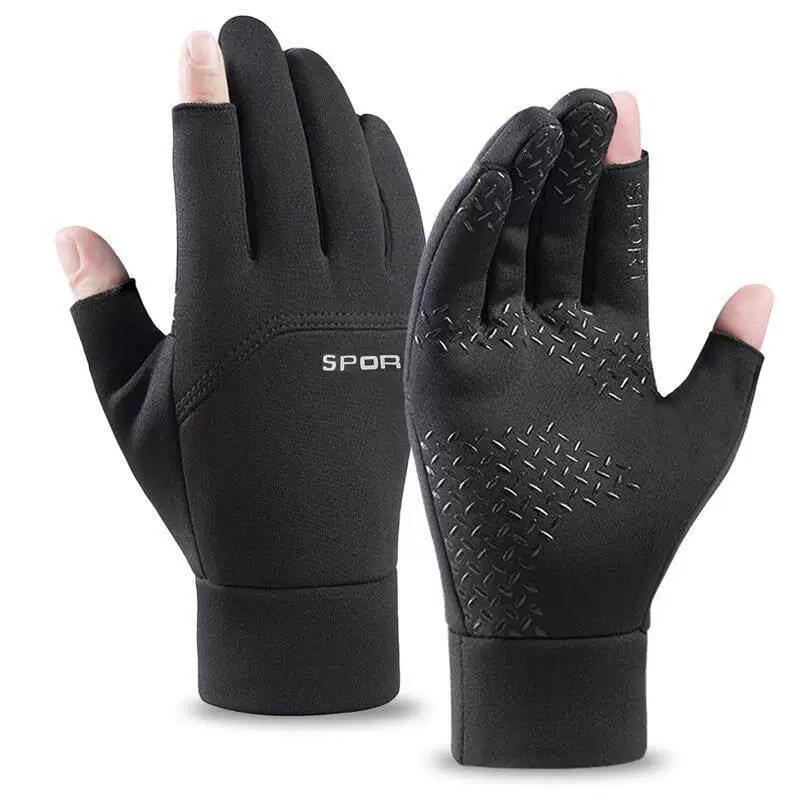 Men's Winter Warm Fleece-Lined Gloves for Cycling, Women's Windproof, Waterproof, Anti-Slip, Touch Screen, Electric Driving, Cold Protection