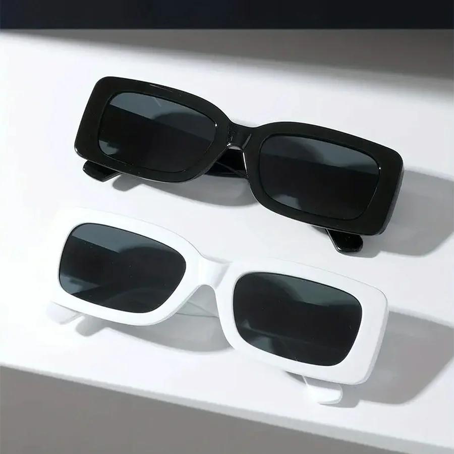 1Pc/2Pcs Square Frame Sunglasses Fashionable and Trendy High-End Glasses Suitable for Parties, Driving, Outdoor Use