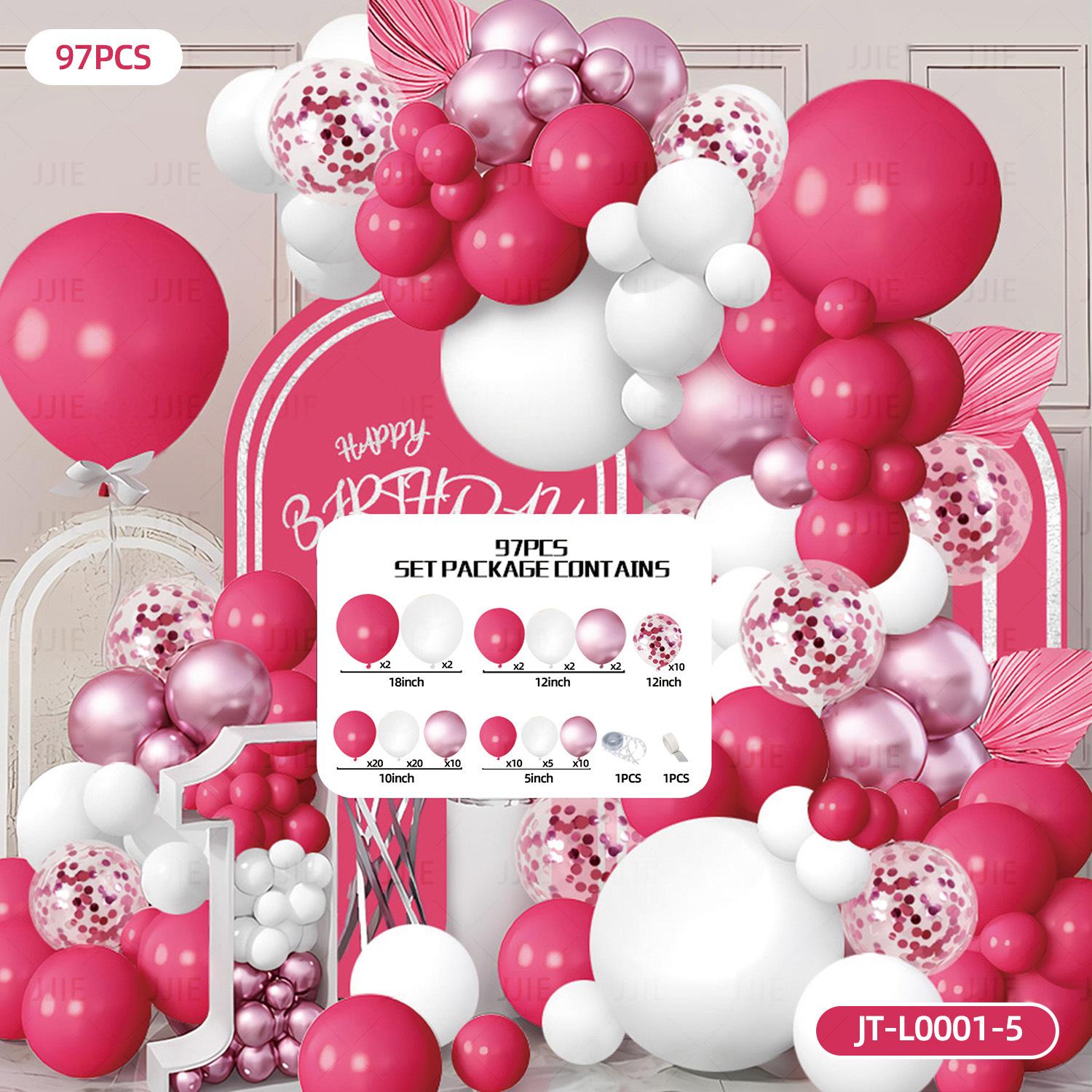 

Birthday Balloon Arrangement Ornaments Party Package Set Premium Scene Supplies Anniversary Arch Balloon Chain Jt-l0001-5balloonchainset[glueandribbon]