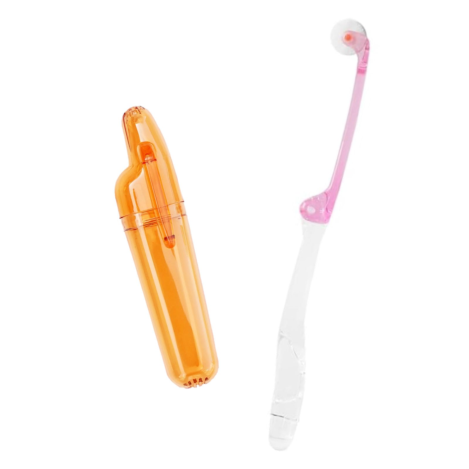 

[Удалитель зубного налета] Ультратонкая зубная щетка, 0,076 мм толщиной, складной тип (для взрослых) + специальный чехол в комплекте, мягкая щетина высокой плотности, 20 раз