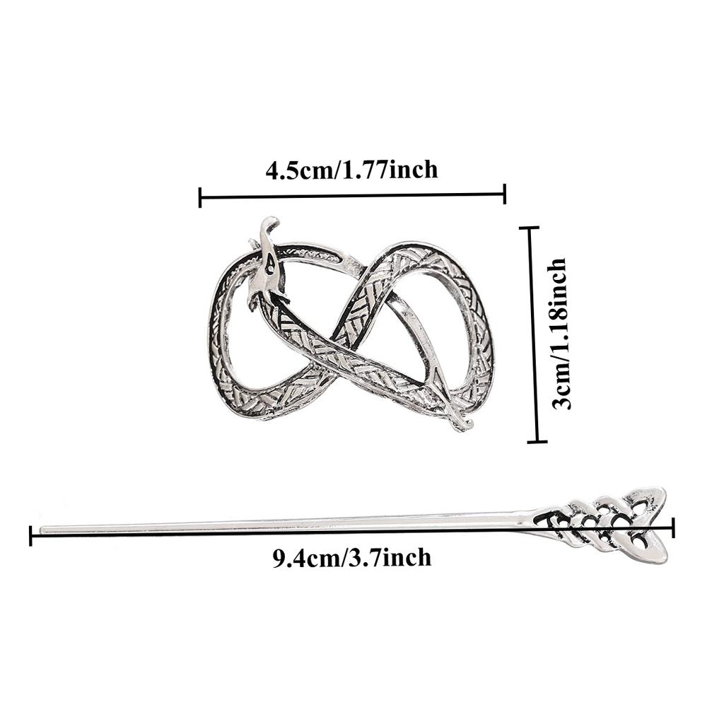 Viking Retro Dragon-Shaped Hairpin, Dragon Hair Accessory, Fashionable and Trendyy Stylish, Versatile Hairpin,