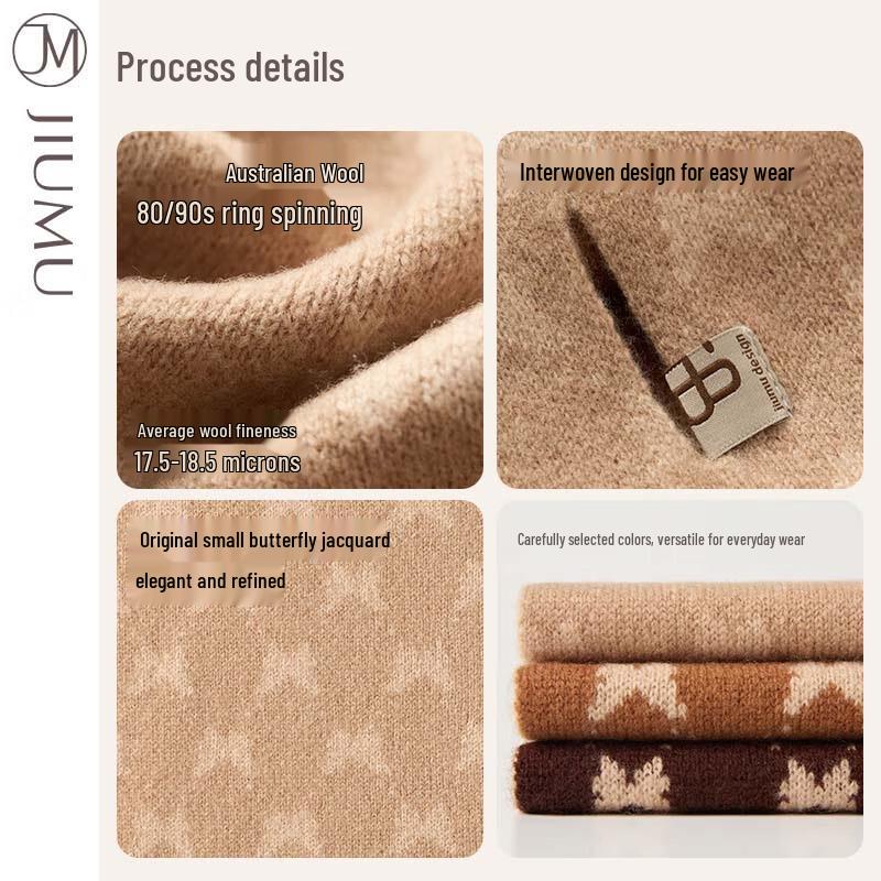 JIUMU Women's 99% Wool Warm Scarf