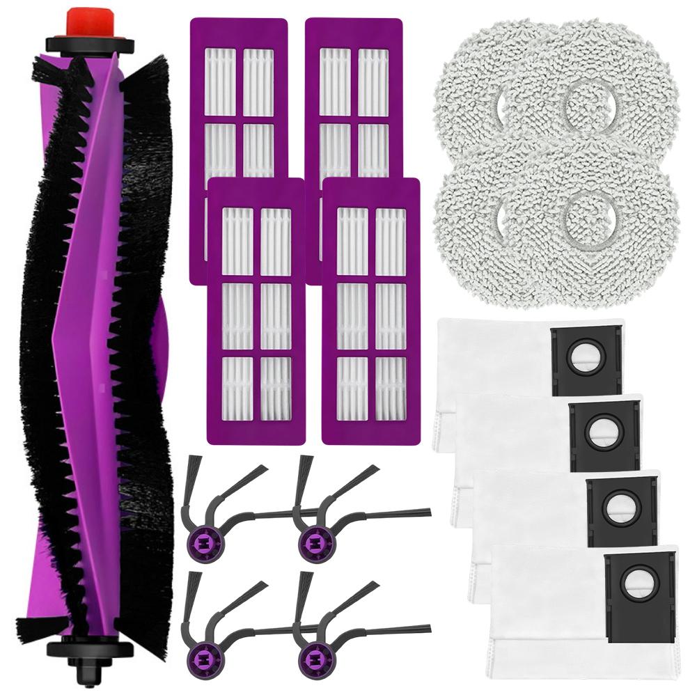 

For Eureka J15 Max Ultra Automatic Emptying Robotic Vacuum Cleaner Main Brush Side Brush Filter Mop Main Brush Dust Bag Set