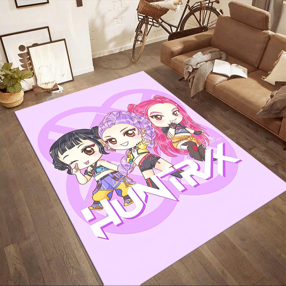 K-pop Demon Hunters Huntrix Square rugs are a great choice for living rooms, bedrooms, home décor, and as gifts