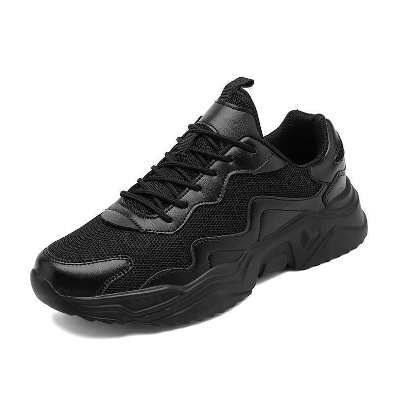 Autumn Platform Shoes Men's Low-top Mesh Shoes Teen Student Sports Shoes Dad Shoes Mesh Casual