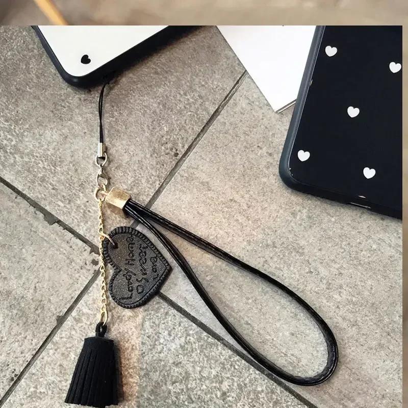 Für Honor Magic 7 Pro Magic7 Love Heart, gehärtetes Glas, stoßfestes Hardcover, für Honor Magic 6 Pro 5 7Lite 7pro, Quaste, Lanyard, weiche Kante