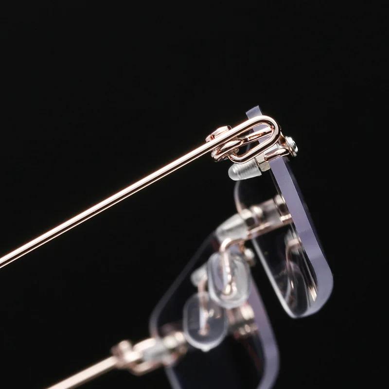 Blaulichtfilter Alterssichtigkeit Brille Randlos Stifthalter Tragbar Mit Anti-Fall Hochauflösend Anti-Ermüdung Lesebrille