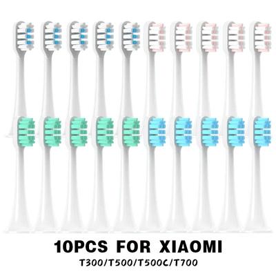 10PCS For XIAOMI MIJIA T300/T500/T500C/T700 Replacement Brush Heads Sonic Electric Tooth Soft Bristle Caps Vacuum Package Nozzles
