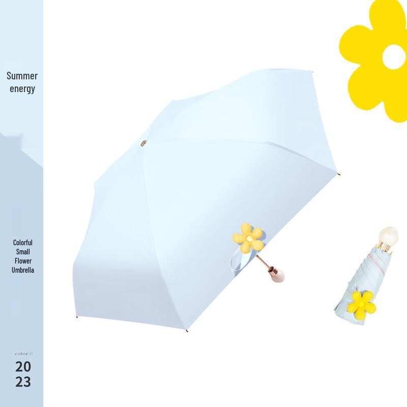 Nanqiao Bud Five-Fold Portable Sun/Rain Umbrella