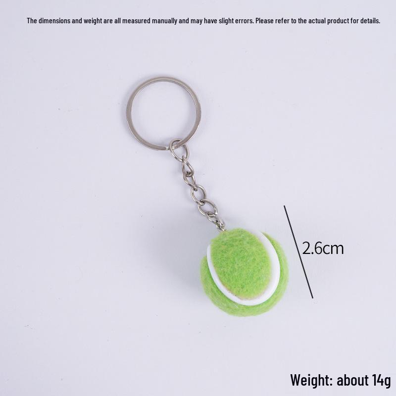 Mini Tennis Ball Backpack Keychain & Pendant: Creative Souvenir & Sports Bag Accessory